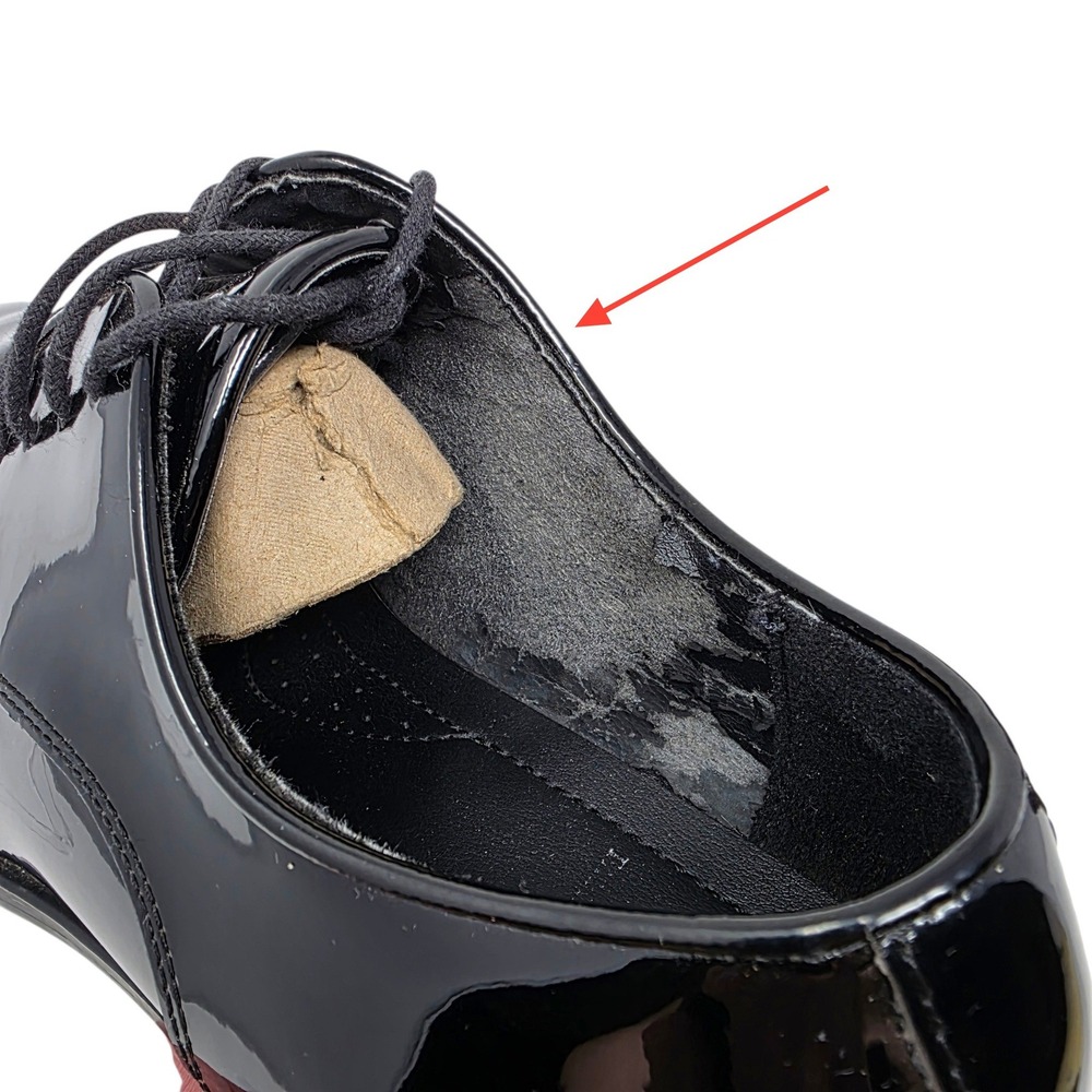 Fabian Group Tuscano Black Patent Leather Dress Shoes Mens 10M S121 Tuxedo Derby - Picture 11 of 12
